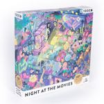 Night at the Movies: Movie Jigsaw Puzzle for Adults (1000 pieces) Filled with 101 Riddles to Solve