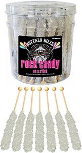 Buffalo Bills Rock Candy Sticks, Natural White Rock Candy On A Stick, 36 Ct