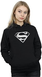 DC Comics Women's Superman Spot Logo Hoodie Small Black