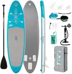 FunWater Inflatable 10'6×33"×6" Ultra-Light (17.6lbs) SUP for All Skill Levels Everything Included with Stand Up Paddle Board, Adj Floating Paddles, Pump, SUP Travel Backpack, Waterproof Bag