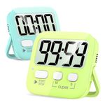 Antonki Timer, 2-Pack Timer for Kids, Kitchen Timers, Digital Timer for Cooking, Egg Timer, Classroom Timer for Teacher, Magnetic Countdown Minuteur for Exercise, Study, Oven - Battery Included