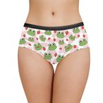 Belidome Frog Strawberry Pattern Womens Bikini Style Underwear Comfy Panties Underpants