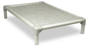 Kuranda Almond PVC Dog Bed - XL (44x27) - Vinyl Weave - Birch Forest