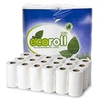 Environmental Friendly Biodegradable Eco-Roll Toilet Roll Paper Tissue - 100% Recycled 2 Ply (36 Pack)