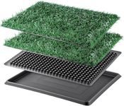 BREEZENEST Artificial grass for dogs – Potty portable Indoor Dog Potty Tray Reusable Dog Litter Tray, Works With Artificial Grass Cleaner (20 x 16 inch -Style 2)