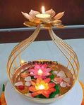 R.K EXPORTS Diya Shape Flower Decorative Urli Bowl for Home Handcrafted Bowl for Floating Flowers and Tea Light Candles Home,Office and Table Decor| Diwali Decoration Items for Home T-Light