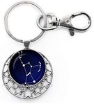 Orion Constellation Glass Key Ring.Night Sky Keychain.Stars,Astronomy,Space Jewelry,Birthday Gift.F100