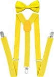 trilece Yellow Men Suspender and Bo