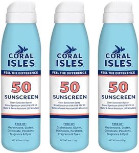 Coral Isles Sunscreen Spray SPF 50 - Hawaii Reef Safe Act Compliant - Oxybenzone & Octinoxate Free - Broad Spectrum - Water Resistant, 6 Fl Oz (Pack of 3)