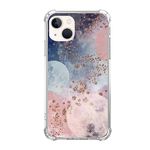 Rewput Planets Moon Phone Case for iPhone 15 Plus, Starry Blue Pink Planets Cover for Women Men Girls Boys, Unique Trendy Design TPU Bumper Cover Case for iPhone 15 Plus