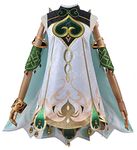 Game Genshin Impact Sumeru Nahida Cosplay Costume Full Set Elf Ears Accessory Cute Girl Dress Halloween (Large)