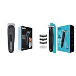 Braun Body Groomer 3 for Men from Gillette, BG3340 Gray/Black & Braun Series XT3 – One Blade Beard Trimmer, Shaver and Electric Razor for Men from Gillette, One Tool for Stubble, Moustache, XT3100