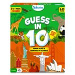 Skillmatics Card Game - Guess in 10 Animals & Countries Combo, Perfect for Boys, Girls, Kids, and Families Who Love Board Games and Educational Toys, Travel Friendly, Gifts for Ages 6, 7, 8, 9