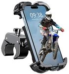 WOCBUY Bike Phone Mount, Upgrade [1s Lock][Secure Protection] Motorcycle Phone Mount, [360° Rotatable] Phone Holder for Bike Handlebar Compatible with iPhone/Samsung 4.7-6.8" Cell Phone