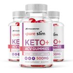 Pure Slim Keto + ACV Gummies for Advanced Weight loss and Energy Levels (3 Pack)