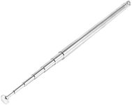 uxcell FM Radio Telescopic Antenna, Replacement Universal 65cm 6 Sections Telescopic Antenna Aerial for Radio, TV, Portable AM Radios, Home Stereo Receivers, Stainless Steel 1 Pcs