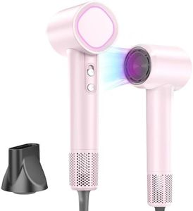 Hair Dryer Ionic, 110,000 RPM Hair Dryers for Women with Ceramic Technology Nozzle for Fast Drying, High Speed Blow Dryer 3-Speed Thermo Control Professional, Low Noise Design for Home Travel Salon