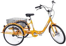 SOLOROCK 24" 6 Speed Folding Tricycle - Agile246-Fold (Pearl Orange)