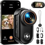 4K POV Camera Thumb Size Body Camera, WiFi Mini Action Camera with 64GB Card, Magnetic Mount Wearable Vlogging Cameras for TikTok YouTube Travel