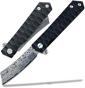 EDC Folding Knife-Pocket knife-metal Handle-damascus steel -Folding Knife for EDC-Everyday Carry Knife for Men and Women-Indoor/Outdoor