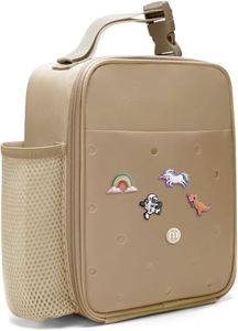 MEXS Kids Lunch Bag, DIY＆Insulated Lunch Box for Boys Girls, Toddler Lunch Cooler Bag for School, Double Insulation Portable＆Reusable, Water/Oil-Proof Lining Easy Clean, for Ages 3+ (Unicorn/Dinosaur)