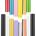 Lya Vinyl 14 Pack Permanent Vinyl for Cricut, 14 Glossy Colors Self Adhesive Vinyl Sheets for Cricut and Silhouette, Cricut Vinyl for Party Decoration, Sticker, Craft Cutter, Car Decal