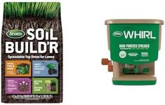 Scotts Soil Build'R Spreadable Top Dress for Lawns 4.2kg (122m² Coverage) & Whirl Hand Held Spreader (71006), Gray Small