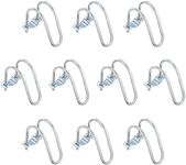 uxcell Cross-Connector Vertical Pipe Clip, 10pcs Fit 3/4"(20mm) to 2-3/8"(60mm) Crossover Buckle Steel Cross Pipe Clamp for Greenhouse Awning Frames