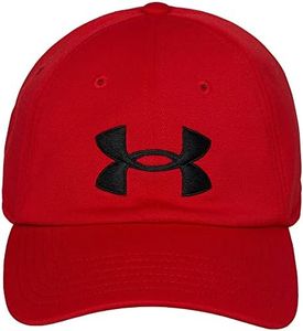Under Armour Mens UA Blitzing Adj Hat, Men's Baseball Cap, Comfortable and Adjustable Cap Red