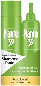 Plantur 39 Phyto-Caffeine Shampoo and Tonic | For Coloured Stressed Hair | Supports Hair Growth | Women Hair Care Made in Germany | Set of 250ml Shampoo and 200ml Tonic