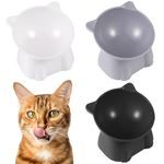 Radsocken Anti Vomit Cat Food Bowl Cat Feeding Bowls, Raised Cat Bowl, 3PCS Elevated Cat Feeding Bowls with Stand Tilted, Neck Protective Bowl for Pets 15° Tilted Raised Cat Feeder