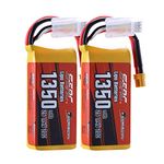 SUNPADOW 2 Pack 2S 7.4V Lipo Battery 1350mAh 20C Soft Pack with XT30 Plug Rechargeable for RC FPV Helicopter Airplane Drone Receiver Quadcopter Racing Hobby