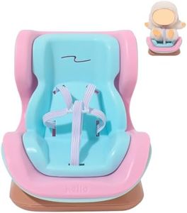 Doll Car Seat for10-17cm Dolls with Air Vent Clip, Cute and Functional Car Ornament for Blind Box Doll Fans Collectors (Macron)