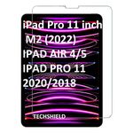 TECHSHIELD® Screen Protector for iPad Air 4/Air 5 10.9 Inch (2020/2022) and iPad Pro 11 Inch (2020/2018 Models), Apple Pencil Compatible