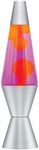 Lava The Original 14.5-Inch Silver Base Lamp with Yellow Wax in Purple Liquid