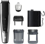 Philips Beard and Hair Trimmer Series 5000, 20 Length Settings, Li-Ion Battery, 60min/120 Charge/Run time, 100 percent Waterproof, Black, Silver, BT5522/15