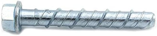 CONFAST LDC124 1/2" x 4" Zinc Plated Large Diameter Concrete Screw for Anchoring to Masonry, Brick or Block (25 per Box)