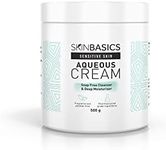 SKIN BASICS Aqueous Cream BP Jar 500g - Gentle Soap Free Cleanser Wash - Clinically Tested, Non-Irritating, Hypoallergenic Deep Moisturiser for Dry & Sensitive Skin