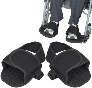 OUWERALL Adjustable Lightweight Wheelchair Footrests, Non-Slip Pedals with Foot Support for Elderly & Disabled, 2PCS(Black)