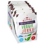 Kings Veggie Jerky - Black Bean Sauce Flavour - Plant Based, Vegan Friendly - Box of 16 x 25 Grams