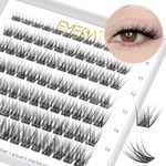 Lash Clusters C Curl - 84 Pcs Mix Length Natural Look Cluster Lashes DIY Lash Extensions 8mm 10mm 12mm 14mm 16mm Individual Eyelash Clusters Super Thin Band EMEDA (Mix 8-16mm C Curl Natural Ferry)