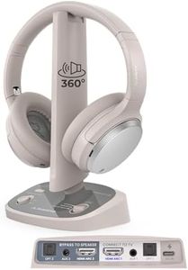 Avantree Crescendo 3D – HDMI ARC Wireless TV Headphones for All TVs, Soundbar Passthrough, 3D Surround Sound & Clear Dialogue Mode, 60H Playtime, Replaceable Battery