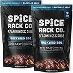 Rib Rub Seasoning And Bbq Rub - Spice Rack Co Rib Seasoning Rub, Pork Rub And Bbq Seasoning Dry Rub, No MSG, Non-GMO, Gluten-Free Bbq Rubs And Spices For Smoking, Grilling, Frying, Roasting (2 Pack)