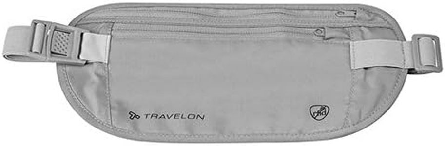 Travelon Unisex Adults RFID Blocking Undergarment Waist Pouch Wallet, Gray
