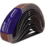 15 Pcs 2-1/2 x 16 Inch Assorted Aluminum Oxide Sanding Belt - 80/120/150/240/400 Grit