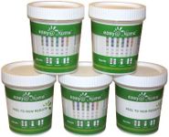 5 Pack Easy@Home 14 Panel Instant Drug Test Cup Kit With 3 Adulterations And Temperature Strips, Testing 14 Drugs BUP,THC,OPI 2000,AMP,BAR,BZO,COC,MET,MDMA,MTD,OXY,PCP,PPX,TCA-#ECDOA-1144A3 (5 Tests)