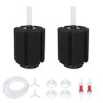 ALEGI Aquarium Sponge Filter for 20 Gallon Fish Tank, Betta, Nano, Shrimp, Fry, Biochemical Filter with Airline Tubing, Check Valves, Suction Cups