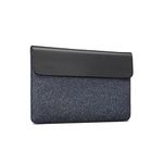 Lenovo Yoga Laptop Sleeve for 14-Inch Computer, Leather and Wool Felt, Magnetic Closure, Accessory Pocket, GX40X02932, Black