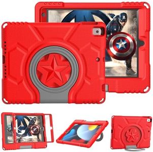 DICEKOO Kids Case for iPad 9th/8th/7th Generation 10.2 inch 2021/2020/2019 Release, with Built-in Screen Protector Shockproof Handle Stand Kids Cover for Apple iPad 10.2" - Red