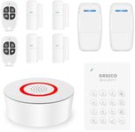 GRSICO Wireless Home Alarm System 10-Piece Kit, WiFi Alarm System for Home Security with Phone APP Alert (Alarm Siren, Keypad, Remote, Motion, and Door Sensors) for Home, Apartment, Work with Alexa